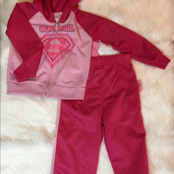Supergirl Hoodie & Jogger Set – Pink 2-Piece Toddler Outfit | Size 12 months - Picture 7 of 7